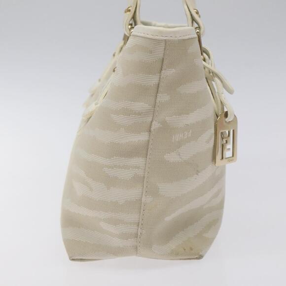 FENDI Hand Bag Canvas White Gold - Picture 5 of 12